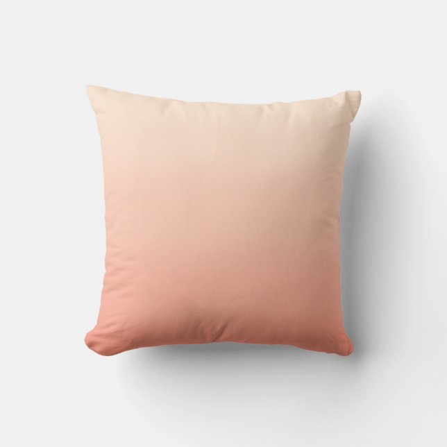 Coussin Élégant Pastel Orange Gradient (Recto)