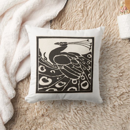 COUSSIN ÉLÉGANT PEACOCK BLANC NOIR (Couverture)