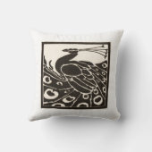 COUSSIN ÉLÉGANT PEACOCK BLANC NOIR (Verso)