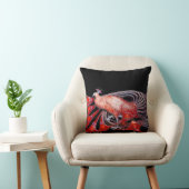 COUSSIN ÉLÉGANT PEACOCK EN NOIR ROUGE (Chaise)