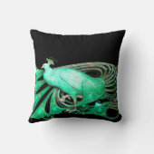COUSSIN ÉLÉGANT PEACOCK EN NOIR VERT (Verso)