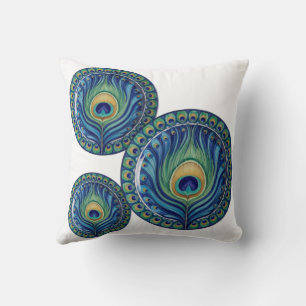 Coussin Elégant Peacock Feather Mandala