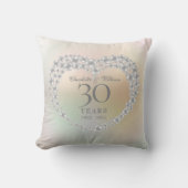 Coussin Elegant Pearl 30e anniversaire de Mariage Photo (Recto)