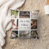 Coussin Elégant personnalisation de mariage jour photo Col (Couverture)