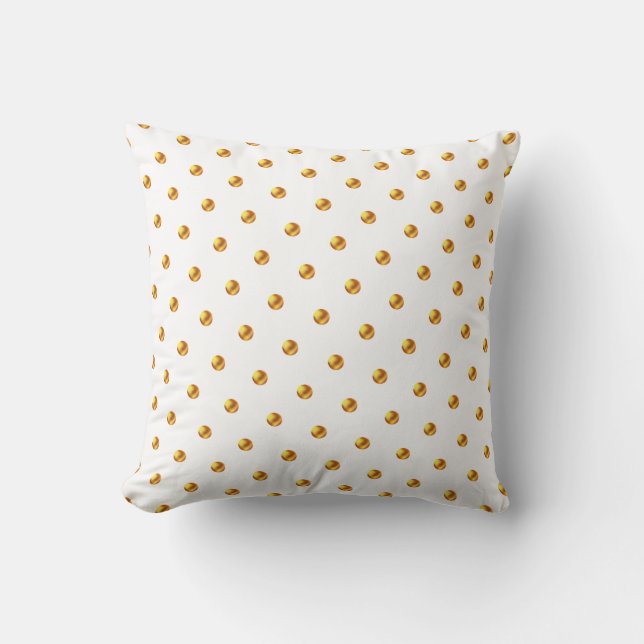 Coussin Élégant Pois Or (Recto)