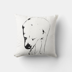 Coussin Élégant Portrait Labrador, Regard Downcast