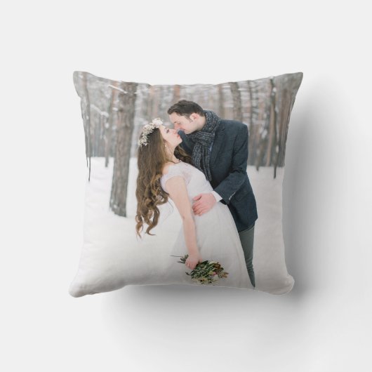 Coussin Elégant premier Noël en tant que M & Mme photo (Verso)