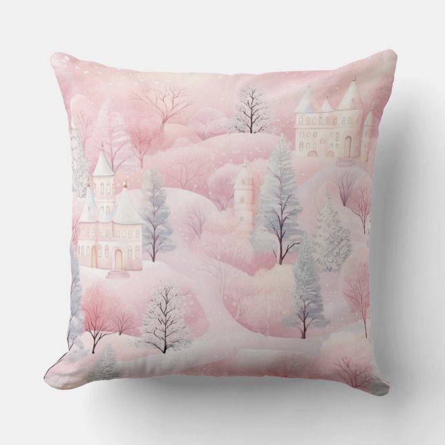 Coussin Elegant Purple Christmas Throw Pillow  (Recto)