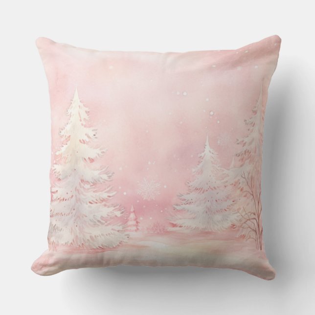 Coussin Elegant Purple Christmas Throw Pillow  (Recto)