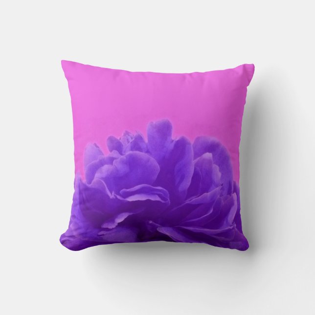 Coussin Elegant Purple Raspberry Floral (Recto)
