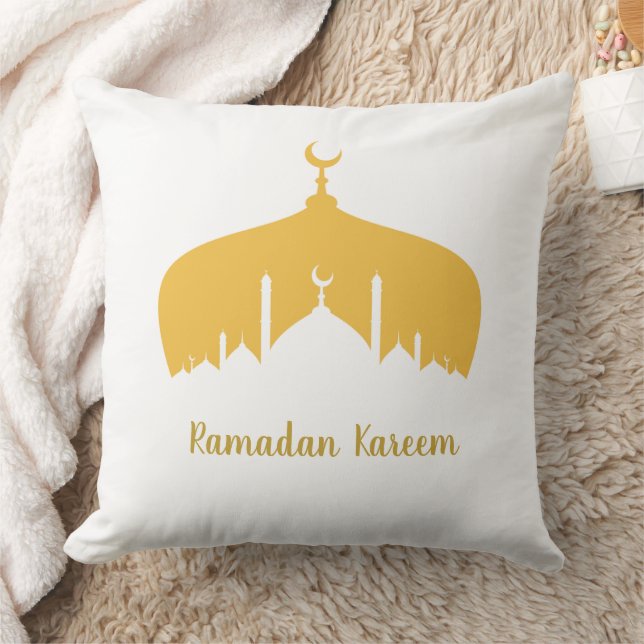 Coussin Elegant Ramadan Mosque Design Throw Pillow (Couverture)