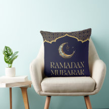 Elegant Ramadan Mubarak Throw Pillow