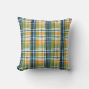 Coussin Élégant Ressort Couleurs Vérifier Motif Tartan Pla
