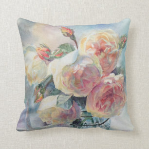 Coussin Élégant Rose anglais jaune