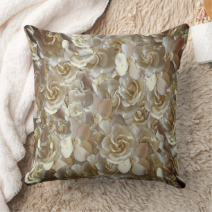 Coussin Élégant Rose floral Motif pétal