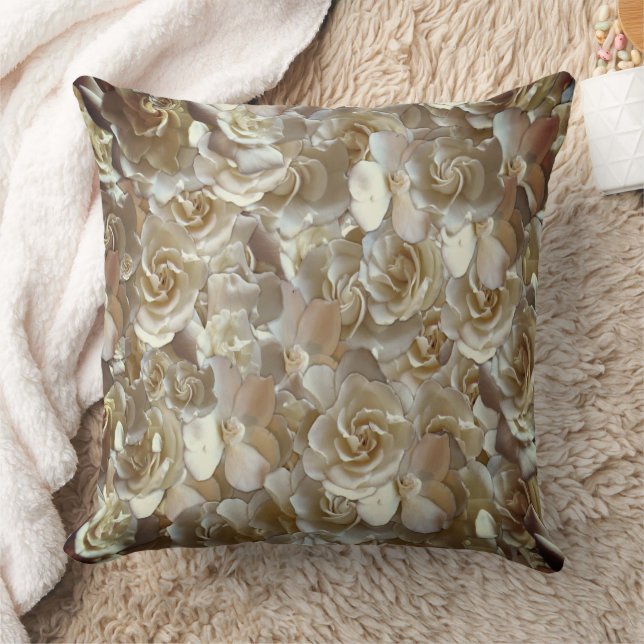 Coussin Élégant Rose floral Motif pétal (Couverture)