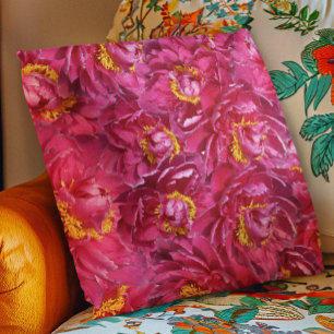 Coussin Elégant rose Peony Stylish Floral Photographie