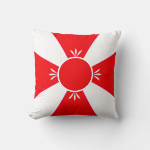 Coussin Élégant Rouge et Blanc