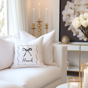 Coussin Élégant ruban Bow Personnalisé