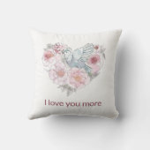 Coussin Elegant Rustic Pink Moderne Chic Heart Script (Verso)