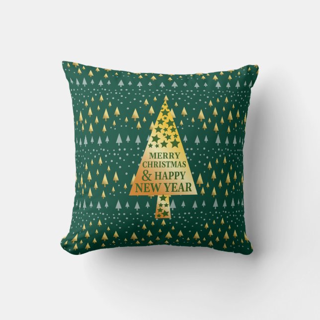 Coussin Élégant sapin de Noël (Recto)
