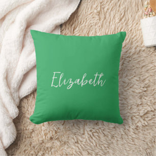 Coussin Elégant Sea Green Remplacez votre propre nom