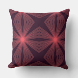 Coussin Élégant style rétro classique art floral géométriq