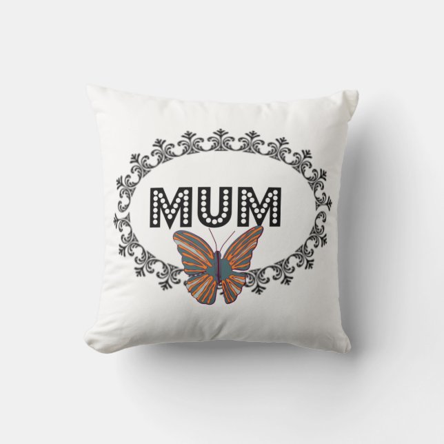 Coussin Élégant trompe-souris papillon (Recto)