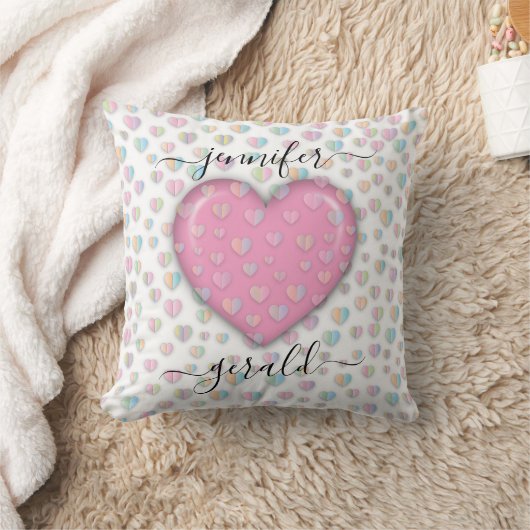 Coussin Elégant Valentine Coeur Design (Couverture)