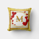 Coussin Élégant Valentines, Amour, Mariage d'anniversaire (Recto)