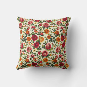 Coussin Élégant Vintage stylé romantique floral chic