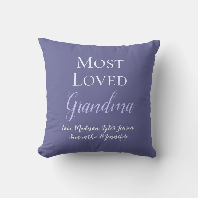 Coussin Élégant violet le plus aimé grand-mère Personnalis (Recto)