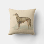 Coussin Élégant Whippet rétro rose (Verso)