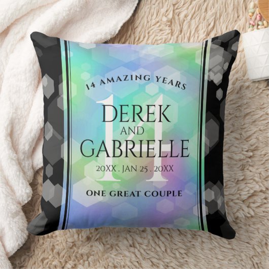 Coussin Élégante 14ème anniversaire du Mariage Opal (Couverture)