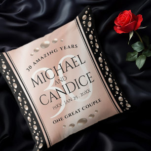 Coussin Elégante 30ème Mariage Pearl Anniversaire de céléb