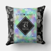 Coussin Élégante 43ème anniversaire du Mariage Opal (Verso)