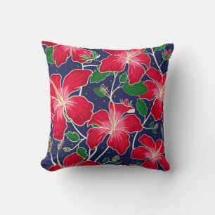 Coussin Elégante aquarelle motif décorative fleurie