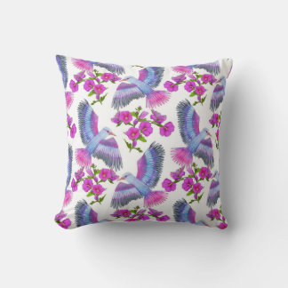 Coussin Elégante aquarelle motif décorative fleurie