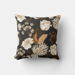 Coussin Elégante aquarelle motif décorative fleurie