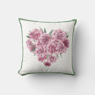 Coussin Elégante Aquarelle rose Rose BotaniqueVerdure typi