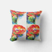 Elégante aquarelle rouge florale