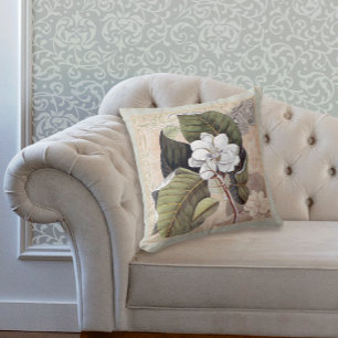 Coussin Élégante Belle Magnolia Blossom du Sud