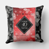 Coussin Élégante célébration du 40e anniversaire du Mariag (Verso)