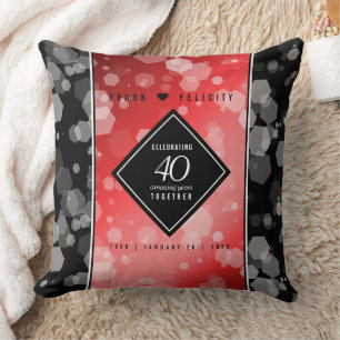 Coussin Élégante célébration du 40e anniversaire du Mariag