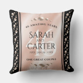 Coussin Élégante célébration du 46e anniversaire du Mariag (Verso)