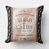 Coussin Élégante célébration du 46e anniversaire du Mariag (Recto)