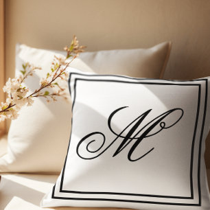 Coussin Élégante couverture blanche personnalisée avec mon