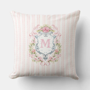 Coussin Élégante crête nuptiale florale