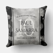 Coussin Élégante fête du 10e anniversaire du Mariage de Ti (Verso)