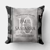 Coussin Élégante fête du 10e anniversaire du Mariage de Ti (Recto)